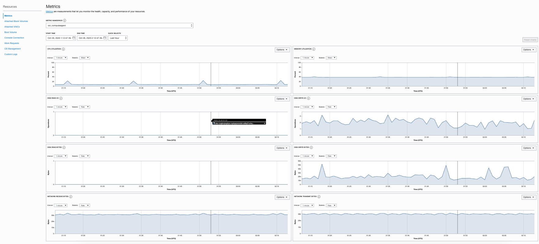 OKE Worker Node Metrics